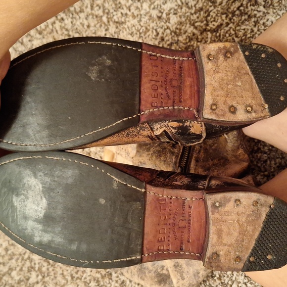 BED-STU Manchester black washed Cobbler Boots size 8 - Picture 2 of 6